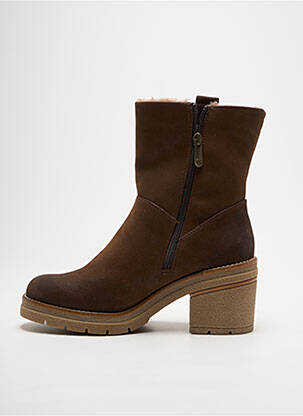 Bottines/boots fourrée talon de 4 à 6cm marron MARCO TOZZI femme