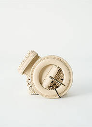 Ceinture effet matière satinée beige PIECES femme