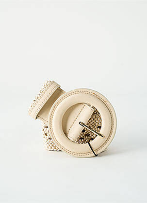 Ceinture effet matière satinée beige PIECES femme