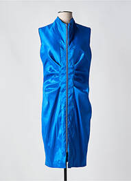 Robe mi-longue sans manche sans manche bleu FRANK LYMAN femme
