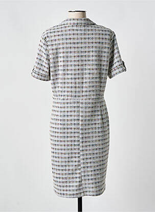 Robe mi-longue manches courtes manches courtes bleu MISS TIC femme