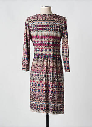 Robe courte manches longues manches longues violet MISS TIC femme