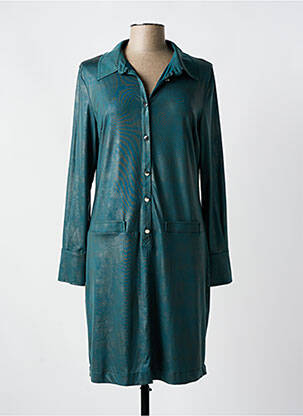 Robe mi-longue manches longues manches longues vert EVA KAYAN femme