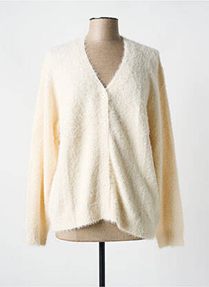 Gilet manches longues maille maille poilu beige M.X.O femme