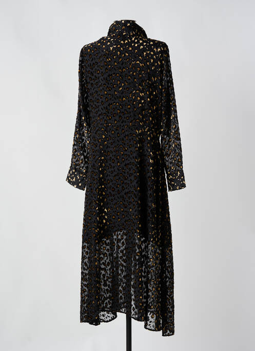 Robe longue manches longues manches longues gris LEO & UGO femme