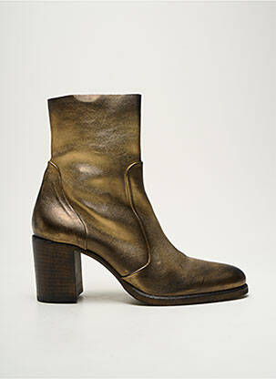 Bottines/boots matière lisse talon de 4 à 6cm or STRATEGIA femme