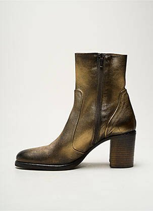 Bottines/boots matière lisse talon de 4 à 6cm or STRATEGIA femme