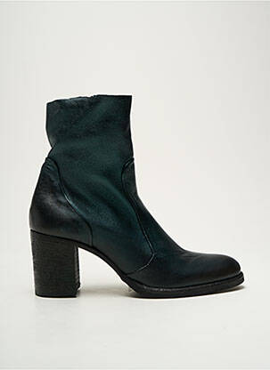 Bottines/boots matière lisse talon de 4 à 6cm vert STRATEGIA femme