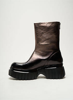 Bottines/boots tissage satiné talon de 4 à 6cm noir FRU.IT femme