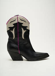 Bottines/boots matière lisse talon de 4 à 6cm noir ELENA IACHI femme