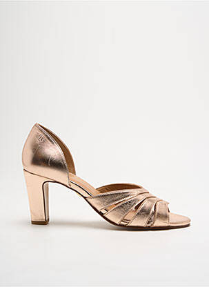Sandales/nu pieds matière lisse talon de 4 à 6cm rose JB MARTIN femme