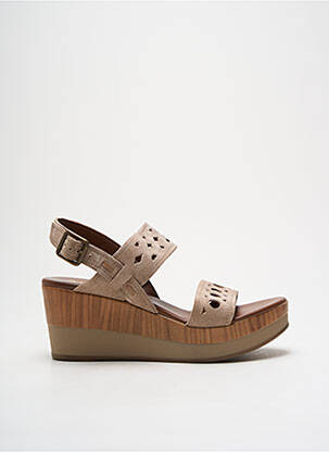 Sandales/nu pieds talon compensé talon de 4 à 6cm beige ALPE femme