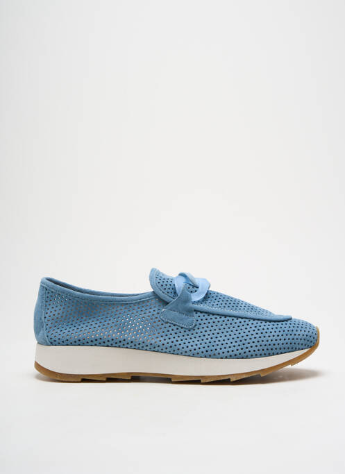 Baskets nubuck talon plat jusqu'à 3cm bleu ROSEMETAL femme