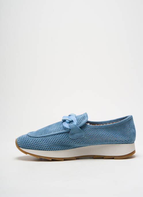 Baskets nubuck talon plat jusqu'à 3cm bleu ROSEMETAL femme