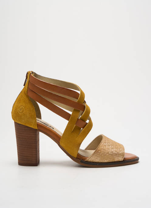 Sandales/Nu pieds jaune CASTA pour femme