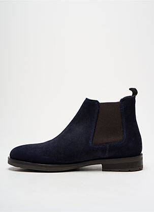 Bottines/boots fermeture elastique talon bas bleu MEDELLIN homme