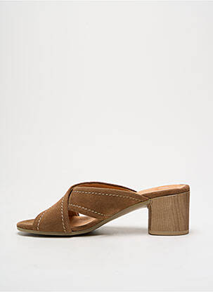 Mules/sabots type de semelle amortissante talon de 4 à 6cm marron MINKA DESIGN femme