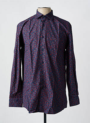 Chemise manches longues imprimé fantaisie bleu LOUIS VICTOR homme