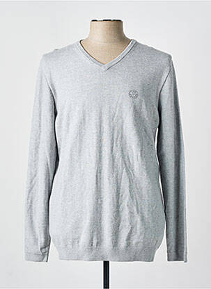 Pull stretch manches longues gris LEE COOPER homme