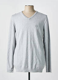 Pull col v manches longues gris LEE COOPER homme