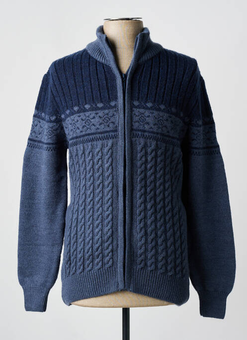 Gilet manches longues bleu LOUIS VICTOR pour homme