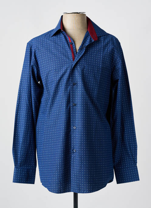 Chemise manches longues bleu LOUIS VICTOR pour homme