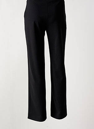 Pantalon droit tissage crêpe taille basse noir RENATTO BENE femme
