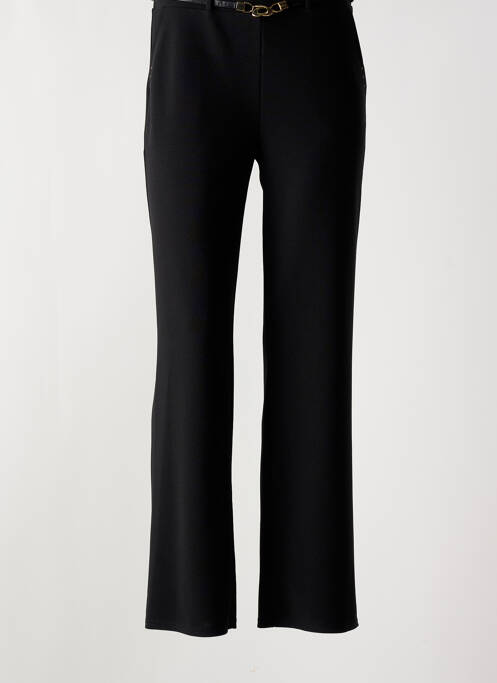 Pantalon droit tissage crêpe taille basse noir RENATTO BENE femme
