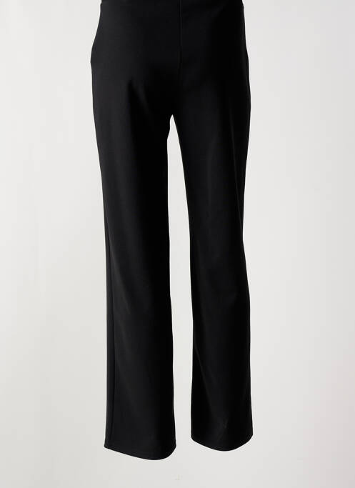 Pantalon droit tissage crêpe taille basse noir RENATTO BENE femme