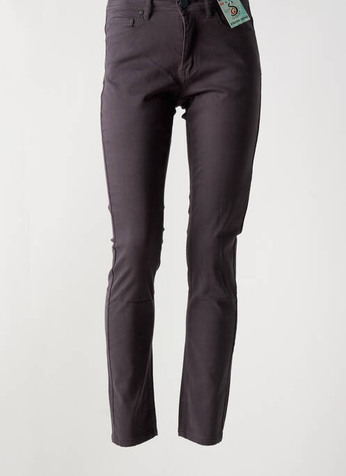 Jeans coupe slim gris S.QUISE pour femme