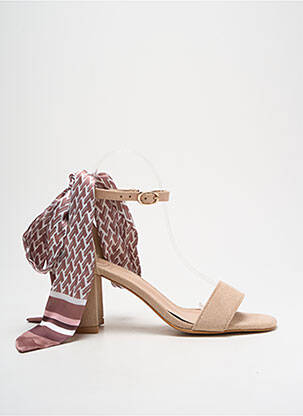 Sandales/nu pieds fermeture bride(s) talon de 4 à 6cm beige ERYNN femme