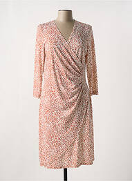 Robe mi-longue manches longues manches longues orange GREGORY PAT femme