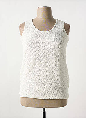 Top coupe cintrée sans manche beige MERI & ESCA femme