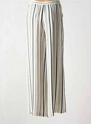 Pantalon large tissage crêpe taille normale beige LAUREN VIDAL femme