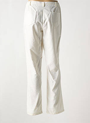 Pantalon droit tissage crêpe taille normale beige MERI & ESCA femme