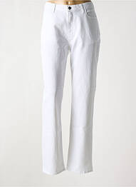 Jeans coupe slim stretch taille normale blanc GUY DUBOUIS femme