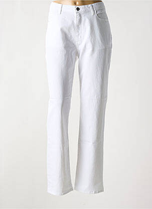 Jeans coupe slim stretch taille normale blanc GUY DUBOUIS femme