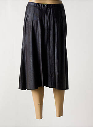 Jupe mi-longue coupe évasée bleu FRED SABATIER femme