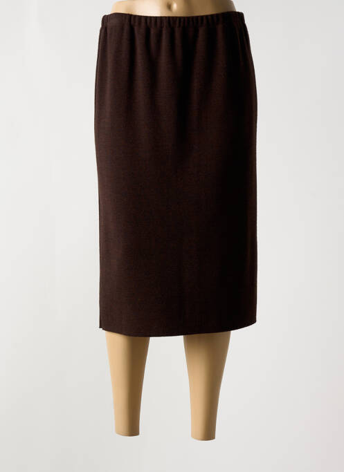 Jupe mi-longue marron RODAM pour femme