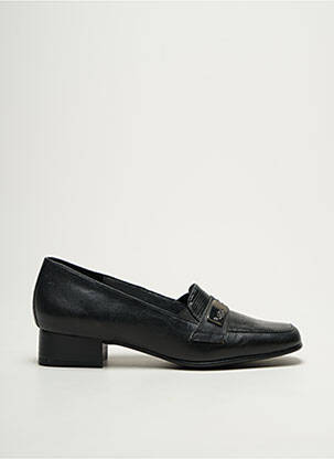 Mocassins tissage satiné talon plat jusqu'à 3cm noir ARTIKA SOFT femme