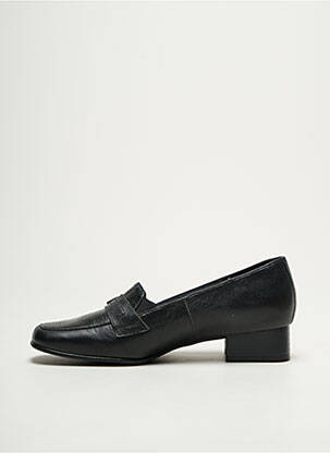Mocassins tissage satiné talon plat jusqu'à 3cm noir ARTIKA SOFT femme