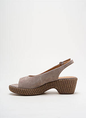 Sandales/nu pieds type de semelle amortissante talon de 4 à 6cm gris ADIGE femme