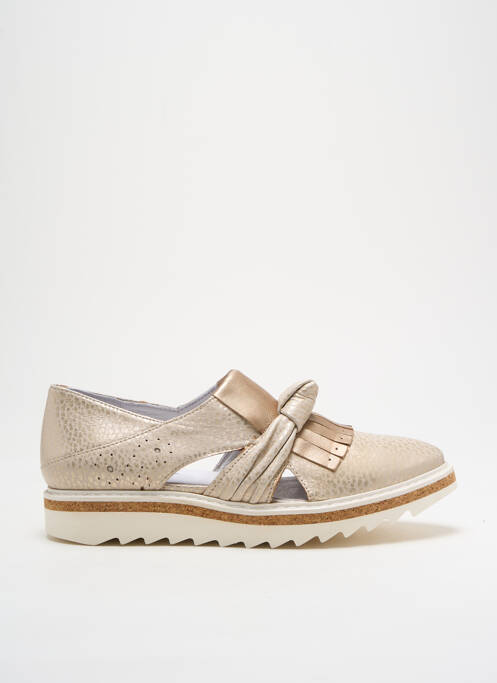 Derbies bout pointu talon plat jusqu'à 3cm or REGARD femme