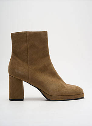 Bottines/boots nubuck talon de 4 à 6cm marron MAM'ZELLE femme