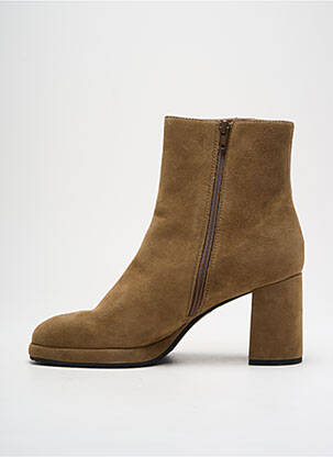 Bottines/boots nubuck talon de 4 à 6cm marron MAM'ZELLE femme