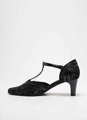 Sandales/nu pieds tissage satiné talon de 4 à 6cm noir GEO-REINO femme