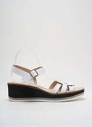 Sandales/nu pieds matière lisse talon de 4 à 6cm blanc DANSI femme