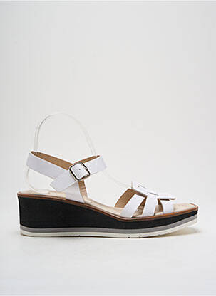 Sandales/nu pieds matière lisse talon de 4 à 6cm blanc DANSI femme
