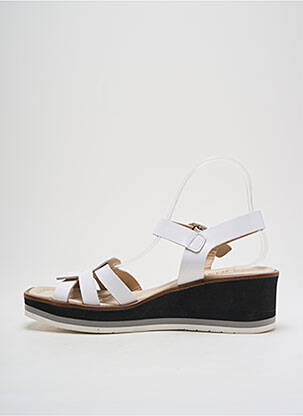 Sandales/nu pieds matière lisse talon de 4 à 6cm blanc DANSI femme