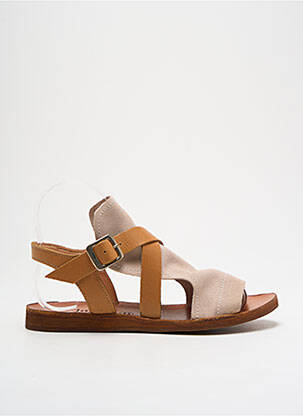 Sandales/nu pieds matière lisse talon plat jusqu'à 3cm marron FELMINI femme